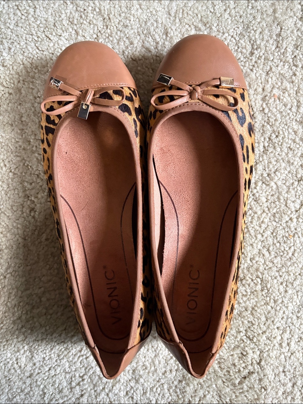 Vionic “Minna” Leopard-Print Ballet Flats in Tan/Brown - Picture 10 of 11